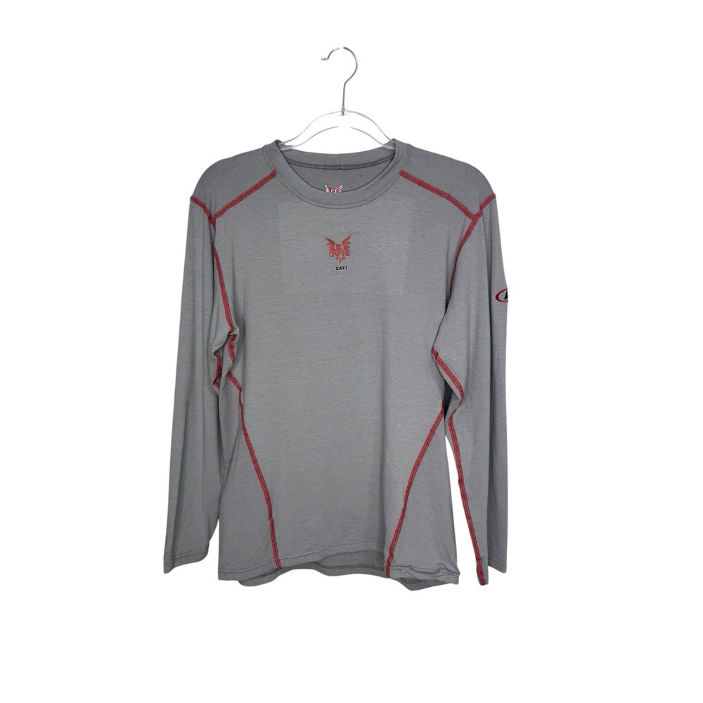 Drifire Prime FR Long Sleeve Base Layer Tee Men's L CAT1 Fire Resistant Gray